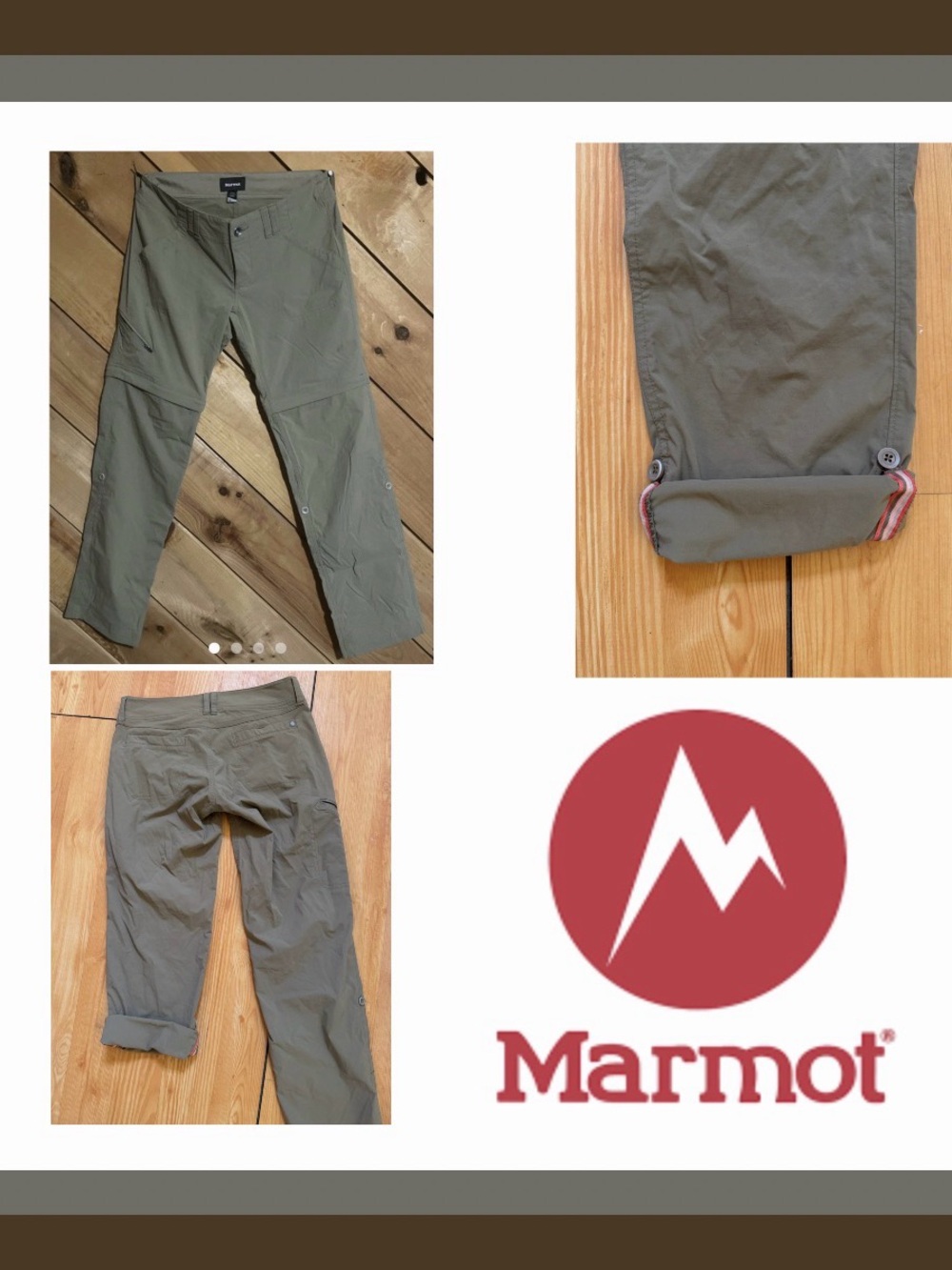 Marmot Tan Convertible Hiking Pants Size 2